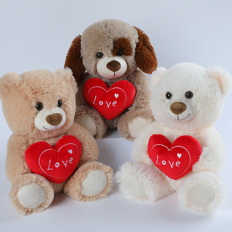 Cute Heart-hugging Teddy Bear Doll Plush Toys
