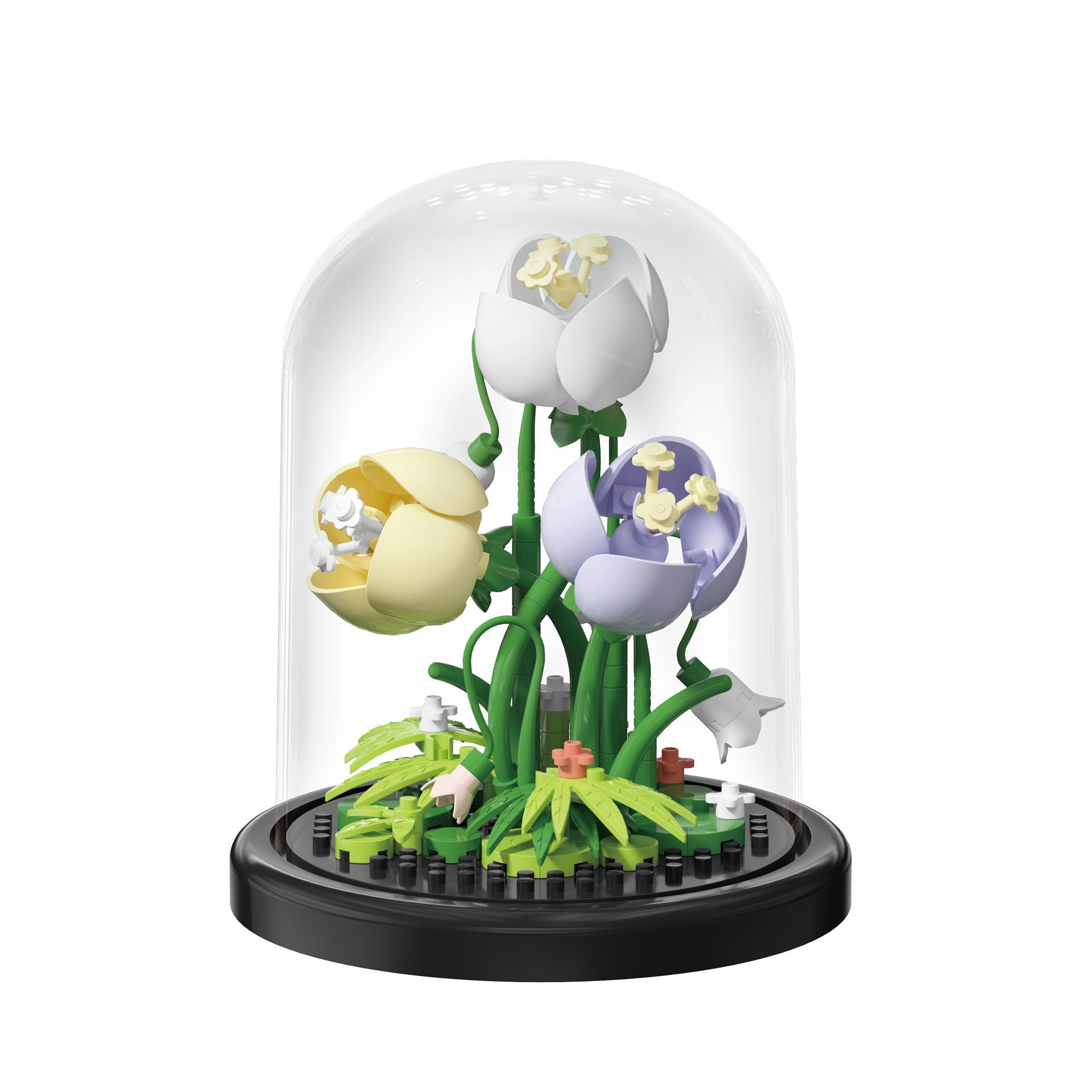 Dust Cover Building Blocks Flowers Children's Assembly Toys