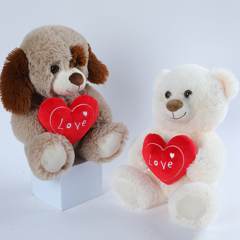 Cute Heart-hugging Teddy Bear Doll Plush Toys