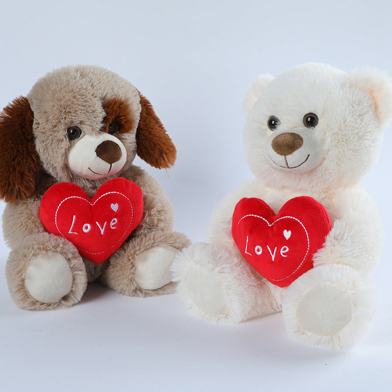 Cute Heart-hugging Teddy Bear Doll Plush Toys